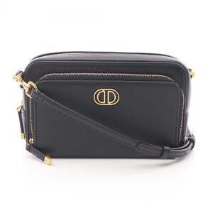CHRISTIAN DIOR Black Leather Shoulder Bag